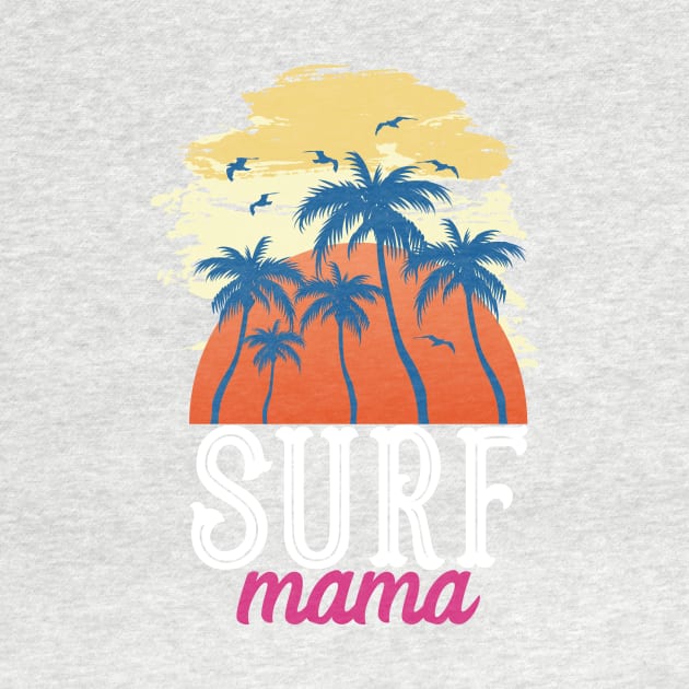 Surf Mama Retro Sunset Surfers Shop by lucidghost